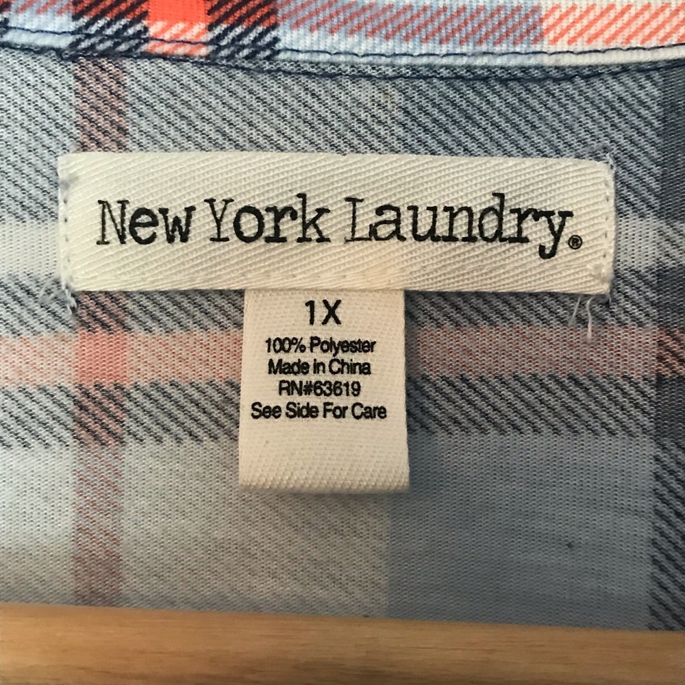 New York laundry size 1X flannel shirt - Picture 3 of 3